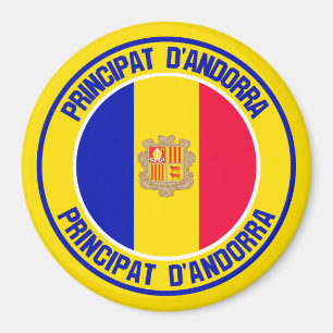 Imán Emblema redondo de Andorra
