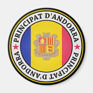 Imán Emblema redondo de Andorra