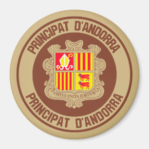 Imán Emblema redondo de Andorra
