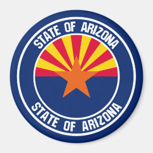 Imán Emblema redondo de Arizona