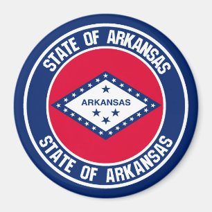 Imán Emblema redondo de Arkansas
