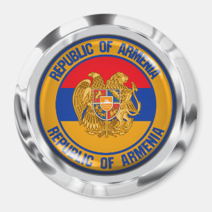 Imán Emblema redondo de Armenia