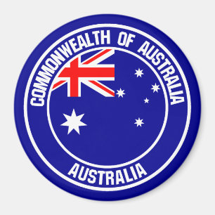 Imán Emblema redondo de Australia