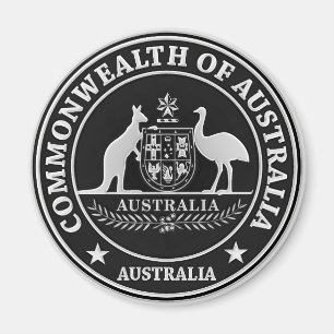 Imán Emblema redondo de Australia