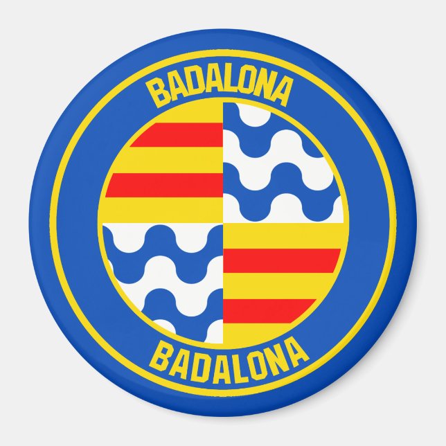 Imán Emblema redondo de Badalona (Frente)