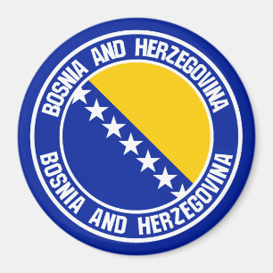 Imán Emblema redondo de Bosnia y Herzegovina