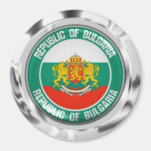Imán Emblema redondo de Bulgaria