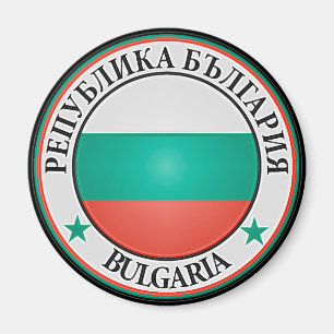 Imán Emblema redondo de Bulgaria
