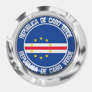 Imán Emblema redondo de Cabo Verde
