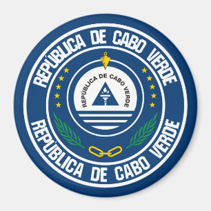 Imán Emblema redondo de Cabo Verde