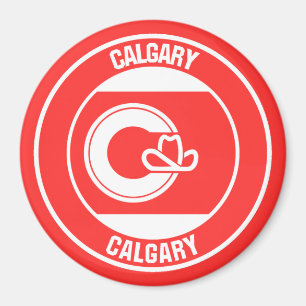 Imán Emblema redondo de Calgary Columbia