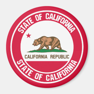 Imán Emblema redondo de California