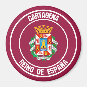 Imán Emblema redondo de Cartagena