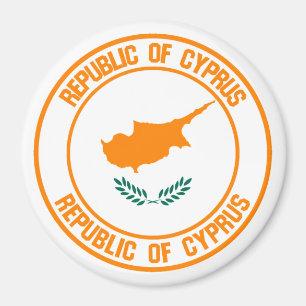 Imán Emblema redondo de Chipre