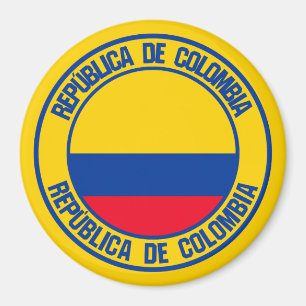 Imán Emblema redondo de Colombia