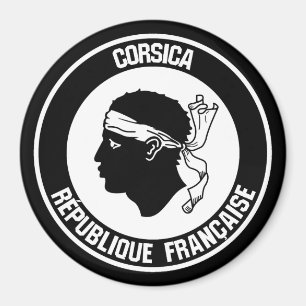 Imán Emblema redondo de Córcega