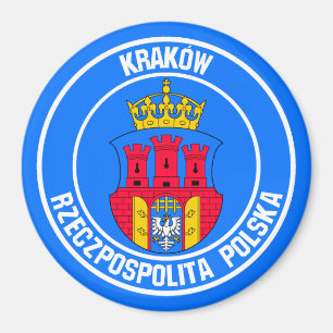 Imán Emblema redondo de Cracovia