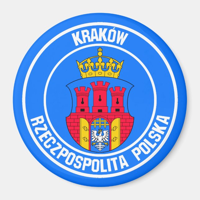 Imán Emblema redondo de Cracovia (Frente)