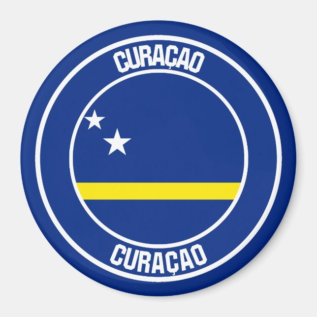 Imán Emblema redondo de Curazao (Frente)