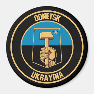 Imán Emblema redondo de Donetsk
