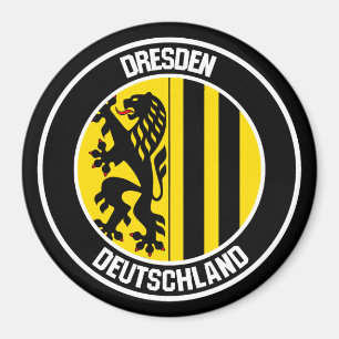 Imán Emblema redondo de Dresden