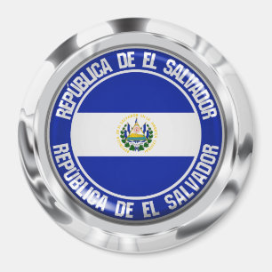 Imán Emblema redondo de El Salvador