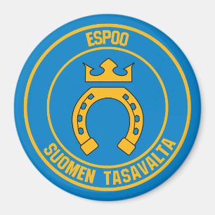 Imán Emblema redondo de Espoo