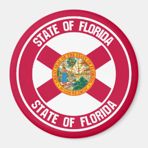 Imán Emblema redondo de Florida
