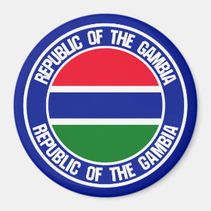 Imán Emblema redondo de Gambia