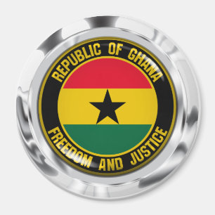 Imán Emblema Redondo de Ghana