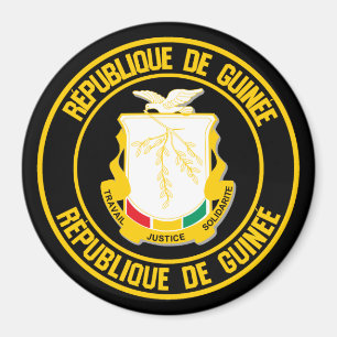 Imán Emblema redondo de Guinea