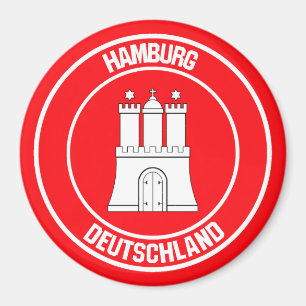 Imán Emblema redondo de Hamburgo