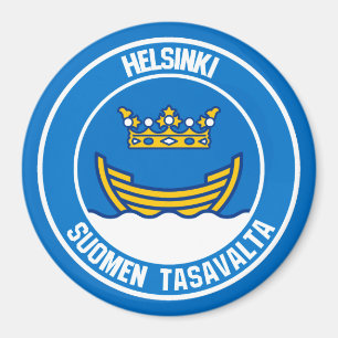 Imán Emblema redondo de Helsinki