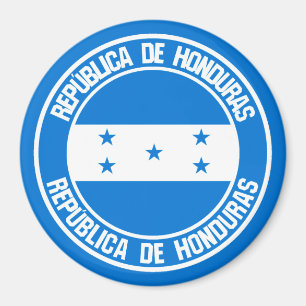 Imán Emblema redondo de Honduras