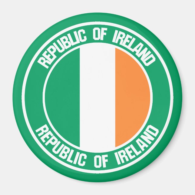 Imán Emblema redondo de Irlanda (Frente)