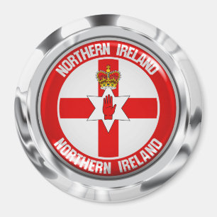 Imán Emblema redondo de Irlanda del Norte