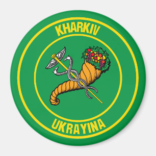 Imán Emblema redondo de Kharkiv