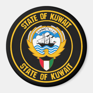 Imán Emblema redondo de Kuwait