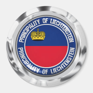 Imán Emblema redondo de Liechtenstein