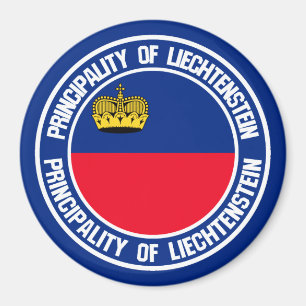 Imán Emblema redondo de Liechtenstein