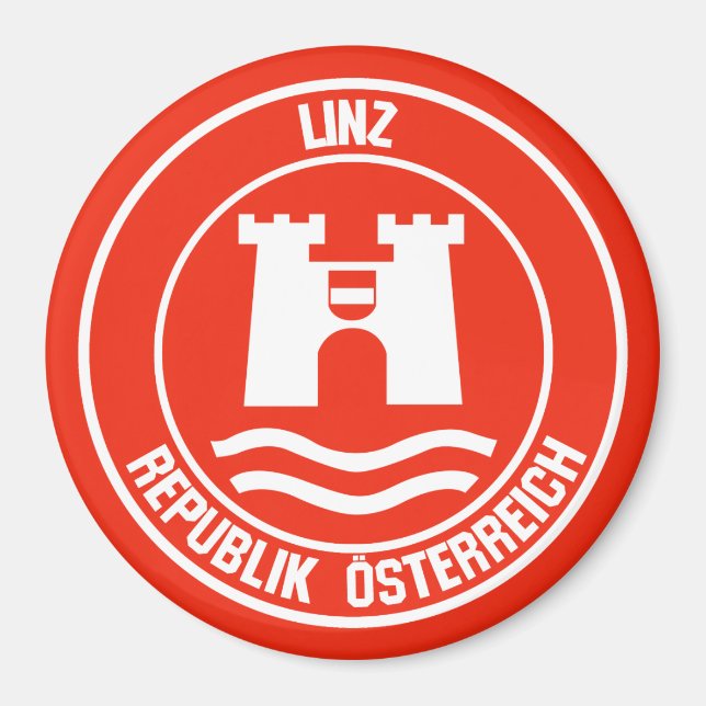 Imán Emblema Redondo de Linz (Frente)