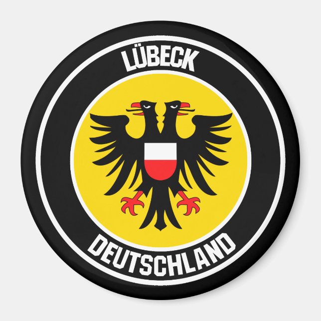 Imán Emblema redondo de Lübeck (Frente)