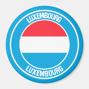 Imán Emblema redondo de Luxemburgo