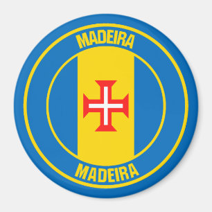 Imán Emblema redondo de Madeira