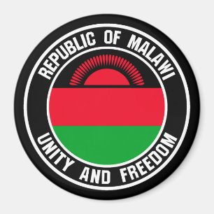 Imán Emblema redondo de Malawi