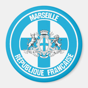 Imán Emblema redondo de Marsella