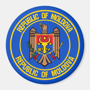 Imán Emblema redondo de Moldavia