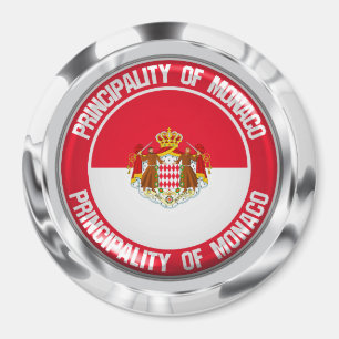Imán Emblema redondo de Mónaco