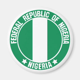 Imán Emblema Redondo de Nigeria