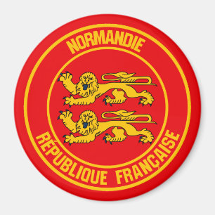 Imán Emblema redondo de Normandie